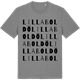 Mid Heather Gray t-shirt med Lilla Boldö ordlek t-shirt