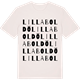 Vintage White t-shirt med Lilla Boldö ordlek t-shirt