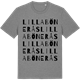 Mid Heather Gray t-shirt med Lilla Bönerås ordlek t-shirt