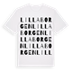 White t-shirt med Lilla Borgen ordlek t-shirt