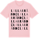 Pink Cotton t-shirt med Lilla Brände ordlek t-shirt