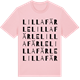 Pink Cotton t-shirt med Lilla Färle ordlek t-shirt