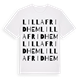 White t-shirt med Lilla Fridhem ordlek t-shirt