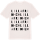 Vintage White t-shirt med Lilla Fridhem ordlek t-shirt