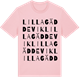 Pink Cotton t-shirt med Lilla Gäddevik ordlek t-shirt