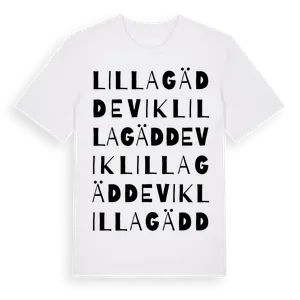 Lilla Gäddevik ordlek t-shirt – ekologisk bomull t-shirt från Pinshirt