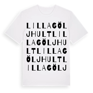 Lilla Göljhult ordlek t-shirt – ekologisk bomull t-shirt från Pinshirt