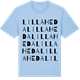 Blue Soul t-shirt med Lilla Heda ordlek t-shirt