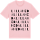 Pink Cotton t-shirt med Lilla Heda ordlek t-shirt