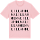 Pink Cotton t-shirt med Lilla Holma ordlek t-shirt