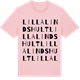 Pink Cotton t-shirt med Lilla Lindshult ordlek t-shirt