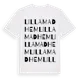 White t-shirt med Lilla Madhem ordlek t-shirt