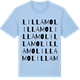 Blue Soul t-shirt med Lilla Mo ordlek t-shirt