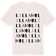 Vintage White t-shirt med Lilla Mo ordlek t-shirt