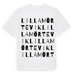 Lilla Mörtevik ordlek t-shirt – ekologisk bomull t-shirt från Pinshirt