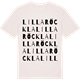 Vintage White t-shirt med Lilla Röckla ordlek t-shirt
