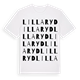 White t-shirt med Lilla Ryd ordlek t-shirt
