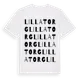 White t-shirt med Lilla Torg ordlek t-shirt