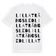 White t-shirt med Lilla Trängsled ordlek t-shirt