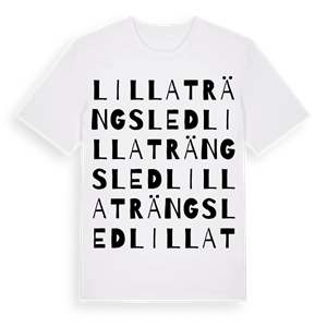 Lilla Trängsled ordlek t-shirt – ekologisk bomull t-shirt från Pinshirt