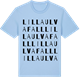 Blue Soul t-shirt med Lilla Ulvafall ordlek t-shirt