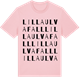 Pink Cotton t-shirt med Lilla Ulvafall ordlek t-shirt