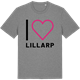 Mid Heather Gray t-shirt med Jag älskar Lillarp t-shirt stort tryck
