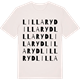 Vintage White t-shirt med Lillaryd ordlek t-shirt
