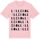 Pink Cotton t-shirt med Lille Bok ordlek t-shirt