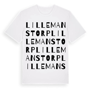 Lillemanstorp ordlek t-shirt – ekologisk bomull t-shirt från Pinshirt