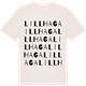 Vintage White t-shirt med Lillhaga ordlek t-shirt