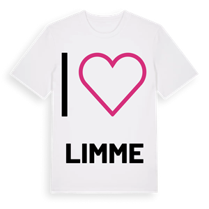 Jag älskar Limme t-shirt stort tryck – ekologisk bomull t-shirt från Pinshirt