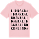 Pink Cotton t-shirt med Lindåkra ordlek t-shirt