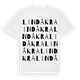 White t-shirt med Lindåkra ordlek t-shirt