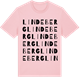 Pink Cotton t-shirt med Lindeberg ordlek t-shirt
