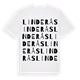 White t-shirt med Linderås ordlek t-shirt