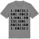 Mid Heather Gray t-shirt med Lindeslund ordlek t-shirt