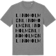 Mid Heather Gray t-shirt med Lindholmen ordlek t-shirt