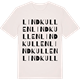 Vintage White t-shirt med Lindkullen ordlek t-shirt