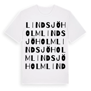 Lindsjöholm ordlek t-shirt – ekologisk bomull t-shirt från Pinshirt
