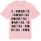 Pink Cotton t-shirt med Lindsnäs ordlek t-shirt