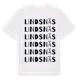 White t-shirt med Lindsnäs ordlek t-shirt