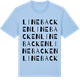 Blue Soul t-shirt med Linebacken ordlek t-shirt
