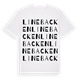White t-shirt med Linebacken ordlek t-shirt