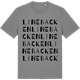 Mid Heather Gray t-shirt med Linebacken ordlek t-shirt