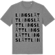 Mid Heather Gray t-shirt med Lingslätt ordlek t-shirt