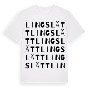 Lingslätt ordlek t-shirt – ekologisk bomull t-shirt från Pinshirt
