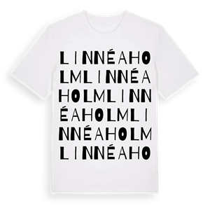 Linnéaholm ordlek t-shirt – ekologisk bomull t-shirt från Pinshirt