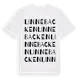 White t-shirt med Linnebacken ordlek t-shirt
