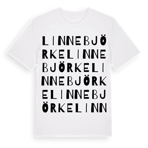Linnebjörke ordlek t-shirt – ekologisk bomull t-shirt från Pinshirt